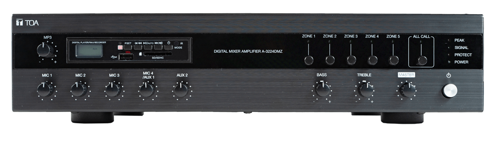 A-3224DMZ Digital Mixer Amplifier with MP3 and Zones